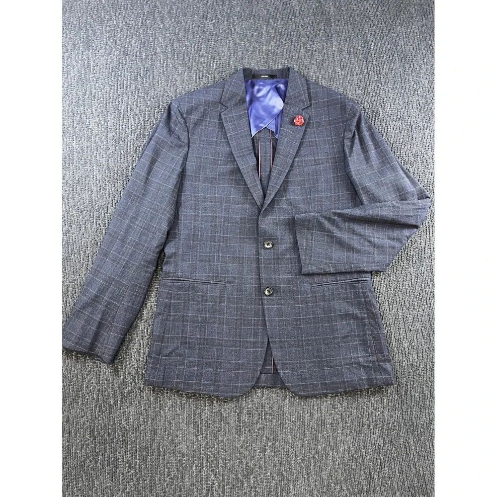 Paul Smith Loro Piana Wool Blazer Mens 40R Blue Glen Plaid Kensington Fit Italy